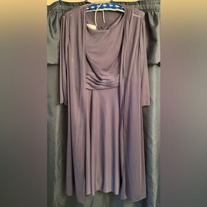 Azazie Stormy A-line Scoop Pleated Chiffon Dress